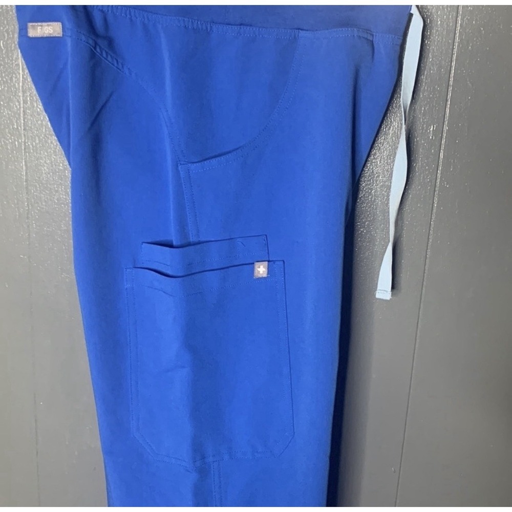 Figs Technical Scrub Pants Wide Elastic Waist & Drawstring Size Small Tall - Picture 3 of 6